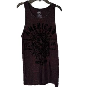 American Fighter x Affliction Kendall Black & Maroon Men’s Tank Top Size XS